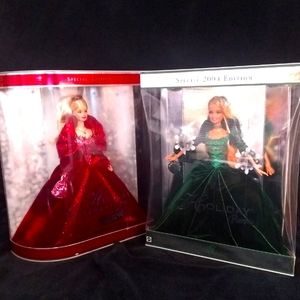 Mattel Barbie 2fer Holiday Rare Vintage Barbie special 2004 Ed., & 2002 Ed. NIB